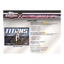 2023 Topps Chrome Baseball Hobby 12 Box Case