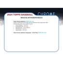 2024 Topps Chrome Baseball Jumbo Box